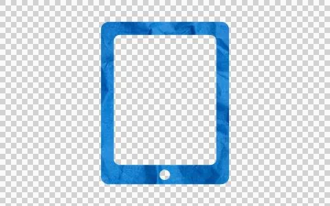 Blue Textured Tablet Frame Illustration Illustrazione stock