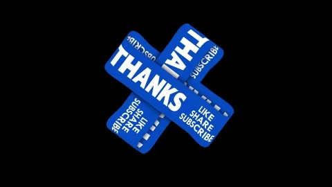 Blue thanks like share subscribe buttons animation an animated graphic 動画素材 337788094