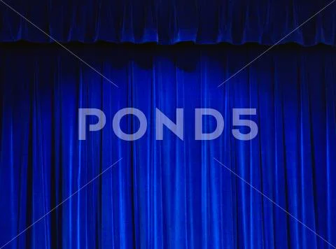 Blue Theater Curtain Stock Photos