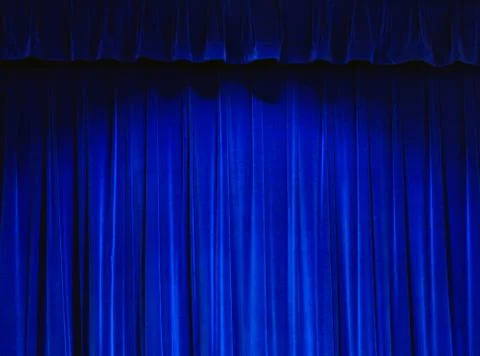 Blue Theater Curtain Stock Photos