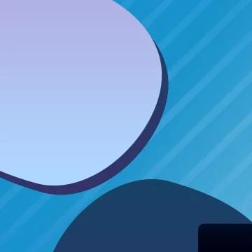 Blue Theme Empty Modern Shape On Stripes Background Template Stock Illustration