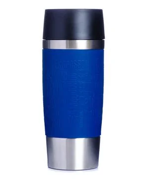 Blue thermo cup Stock Photos