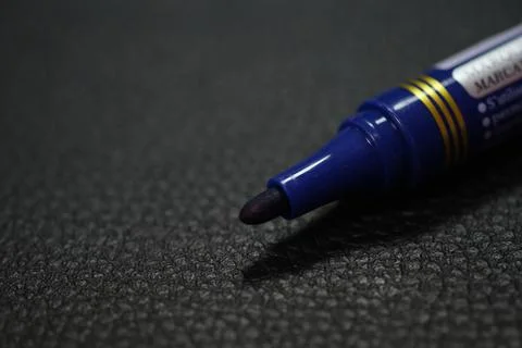 Blue thick marker tip Stock Photos