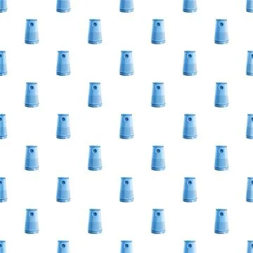 Blue thimble seamless pattern creating sewing background Stock Illustration