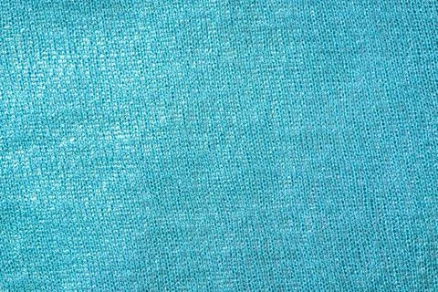 Blue thin knitted woolen fabric texture Stock Photos