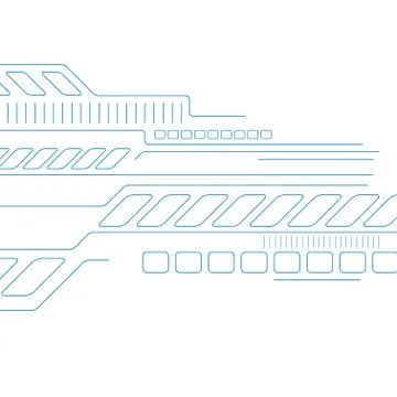 Blue thin lines abstract technology futuristic background イラスト素材