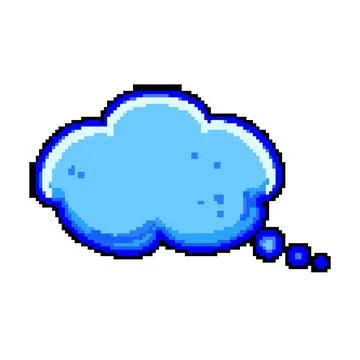 Blue thought bubble with dots representing thinking concept 스톡 일러스트