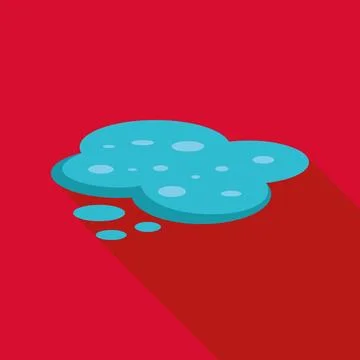 Blue thought bubble showing thinking icon concept Illustrazione stock