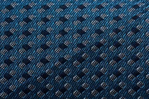 Blue thread fabric pattern macro closeup Stock Photos