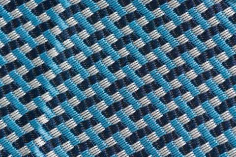 Blue thread fabric pattern macro closeup Stock Photos