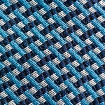 Blue thread fabric pattern macro closeup Stock Photos
