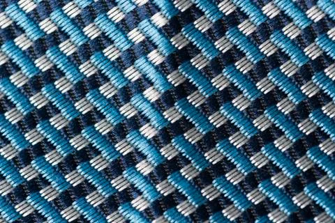 Blue thread fabric pattern macro closeup Foto stock