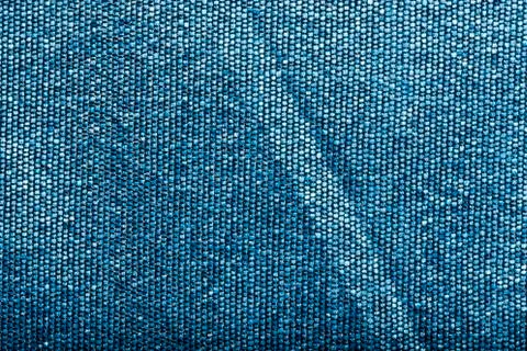 Blue thread fabric pattern macro closeup Foto stock