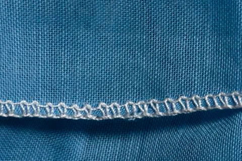 Blue thread fabric pattern macro closeup Foto stock