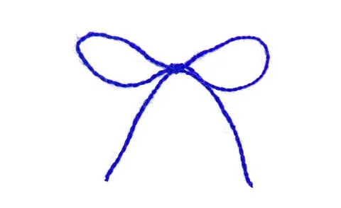 Blue thread isolate on white background. Selective focus. Old. Foto stock