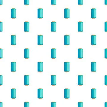 Blue thread spools creating seamless sewing pattern Stock Illustration