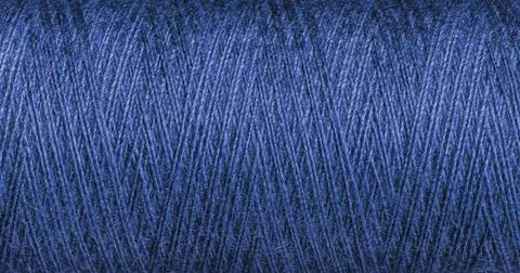 Blue Thread Texture with Weave for Innovative Textile Designs Stock Photos