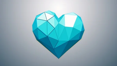 Blue throbbing heart. Stock Footage 126052946