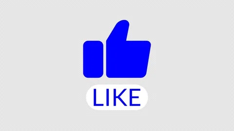 Blue like thumb icon Video stock 335545033
