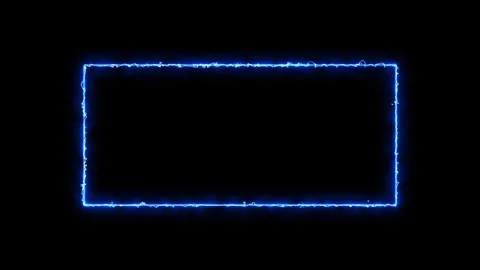 Blue Thunder 4k Rectangle Animation Video stock 296797600