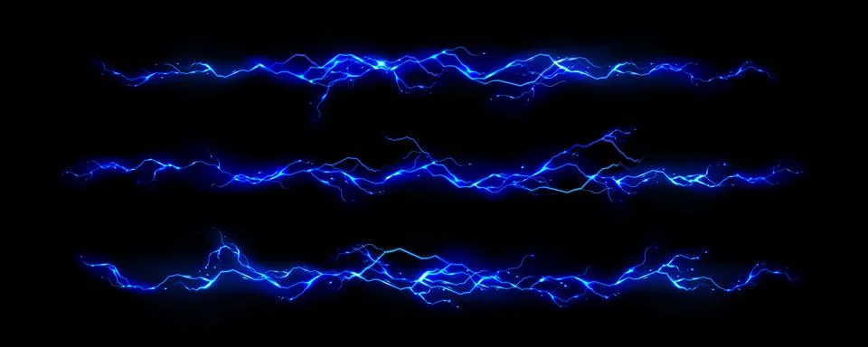 Blue thunder bolt patterns Stock Illustration