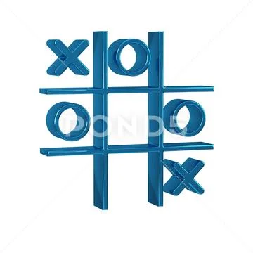 Blue Tic tac toe game icon isolated on transparent background.: Graphic ...