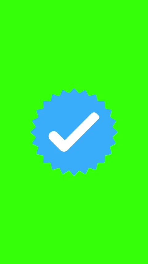 Blue Tick Verification Icon Animation Video Stock Footage 334136418