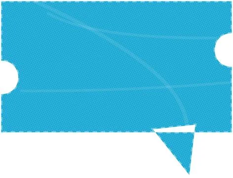 Blue ticket stub with corner tear Stock Illustration