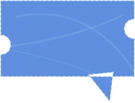 Blue ticket stub with speech bubble icon Stock Illustration