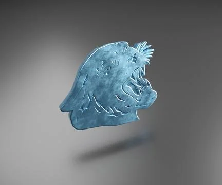 Blue Tiger 3d rendering Stock Illustration