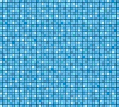 Blue tile bathroom or pool mosaic background, stock vector illustration Stock Illustration