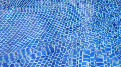 Blue Tile Bottom Pool Stock Footage 37780008
