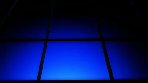 Blue tile flipping Stock Footage 99724948