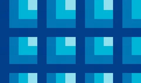 Blue Tile Grid  Abstract Geometric Square Layer Pattern Design Stock Illustration