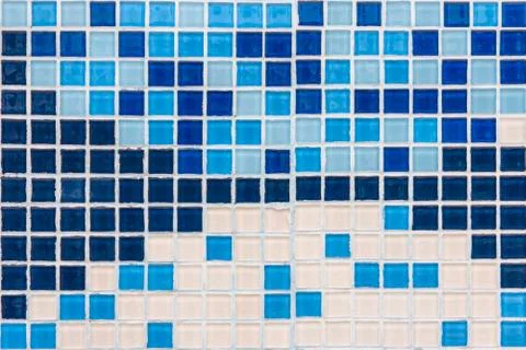 Blue tile grid Stock Photos