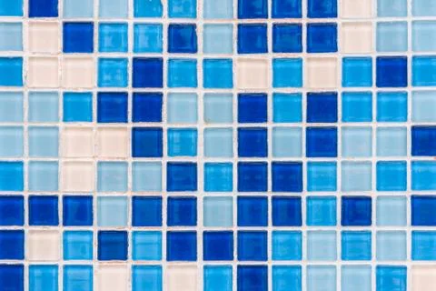 Blue tile grid Stock Photos