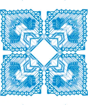 Blue tile Stock Illustration
