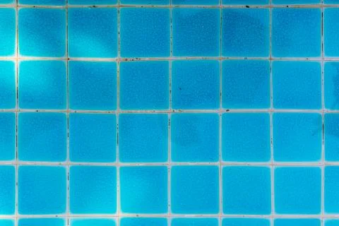Blue Tile of Swimming Pool Stock Photos