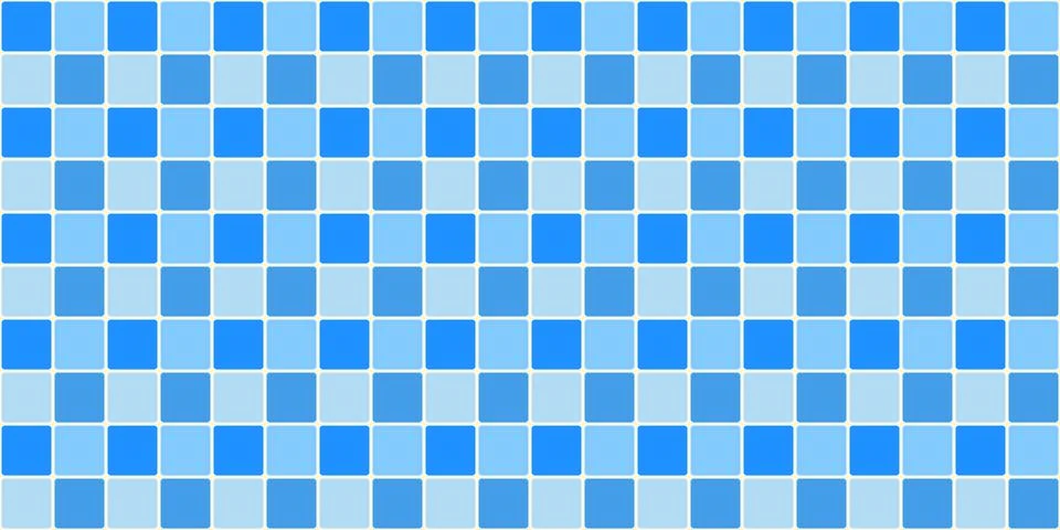Blue tile wall pattern. Seamless square mosaic grid. Simple bathroom and to.. Stock Illustration