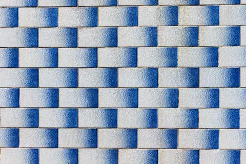 Blue tile wall texture beautiful pattern Stock Photos