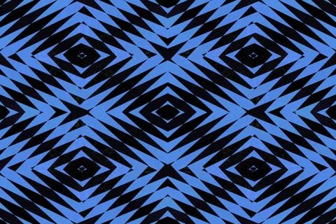 Blue tiled spiky pattern Textured black and blue tiled diamond shapes patt... Foto stock