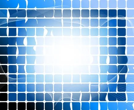Blue tiles background design Illustrazione stock
