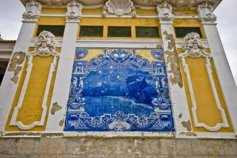 Blue tiles Stock Photos