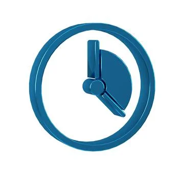 Blue Time Management icon isolated on transparent background. Clock sign. P.. Stock-Illustration
