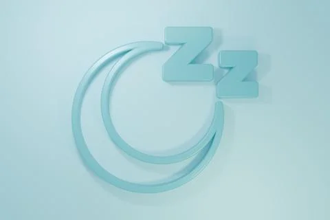 Blue Time to sleep icon isolated on blue background. Sleepy zzz. Healthy li.. Illustrazione stock