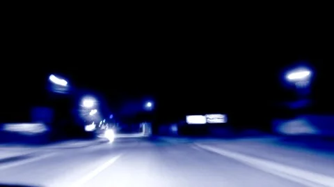 Blue timelapse of a highway Stock-Footage 48243791