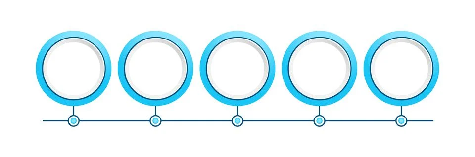 Blue timeline infographic 5 steps Stock-Illustration