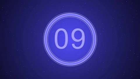 Blue Timer Countdown Stock Footage 99654936