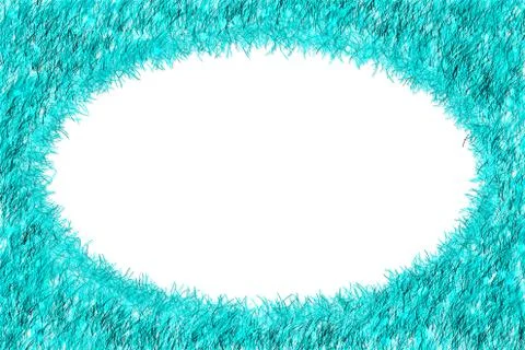 Blue tinsel frame Stock Illustration
