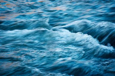 Blue tint river Stock Photos